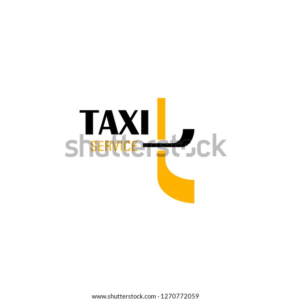 Taxi service emblem for transportation company\
business card template. Abstract alphabet symbol of letter t in\
yellow and black colors for public transport branding and corporate\
identity design
