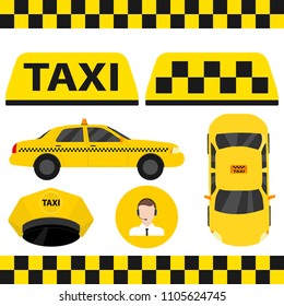 Taxi service. Taxi. Flat design, vector illustration, vector.