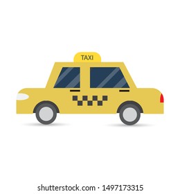 Taxi service in flat design.Vector illustration.