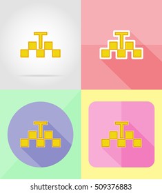 taxi service flat icons vector illustration isolated on background