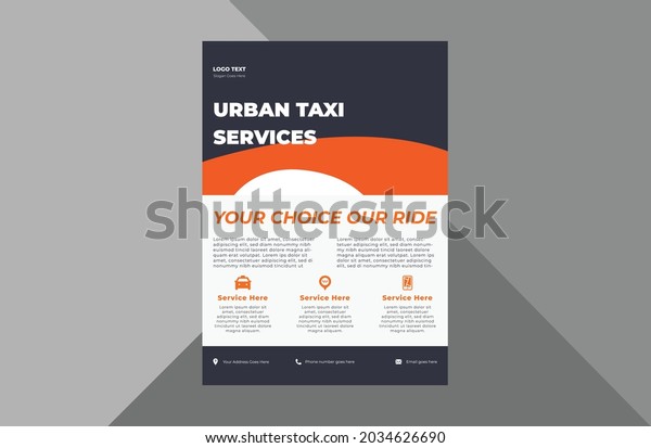 taxi service flyer design template. taxi cab\
poster leaflet design template. a4 template, brochure design,\
cover, flyer, poster,\
print-ready