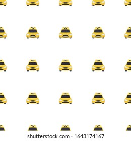 Taxi service icon pattern seamless isolated on white background. Editable flat Taxi service icon. Taxi service icon pattern for web and mobile.