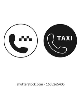 Taxi service icons. Taxi map pointer, taxi signs. Taxi service icon set. Vector.