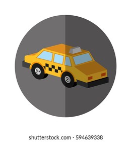 taxi service isometric icon