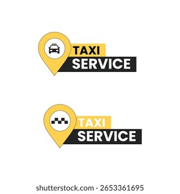 taxi service logo design in yellow and black colour