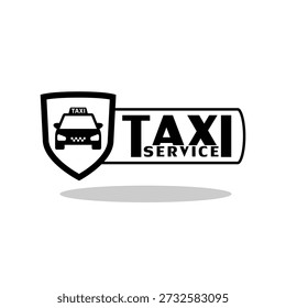 Taxi service logo with shadow