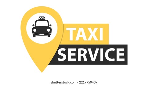 Taxi Service Logo. Vector Illustration
