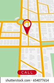 Taxi service poster with map. Vector illustration