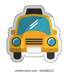 taxi service public icon vector illustration design