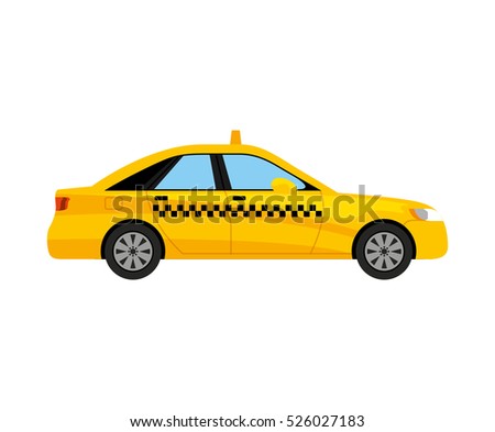 taxi service public isolated vector illustration design