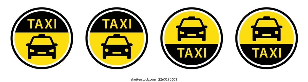 Taxi service vector icon. Taxi car sign icon, vector illustration