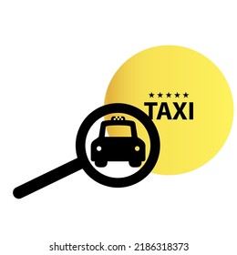 Taxi service vector icons. Taxi map pointer, taxi signs. Taxi service icon set. Vector illustration
