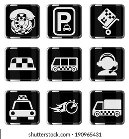 taxi services icon set