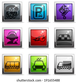 taxi services icon set