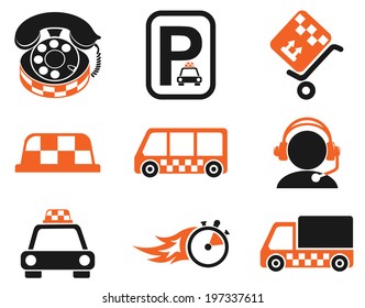taxi services icon set