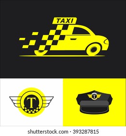 Taxi. Set. Vector sign logo.