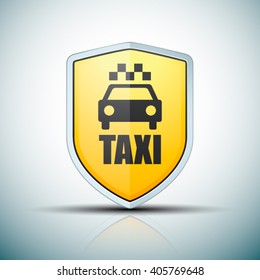 Taxi shield sign