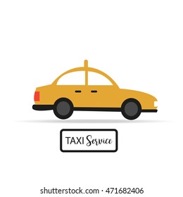 taxi side on white backdrop