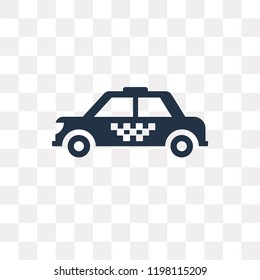 Taxi side vector icon isolated on transparent background, Taxi side transparency concept can be used web and mobile