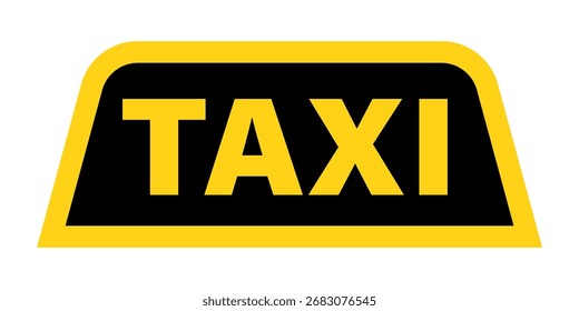 taxi sign. Cab sign vector