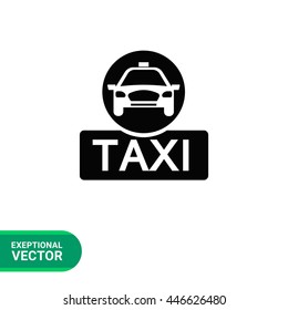 Taxi sign icon