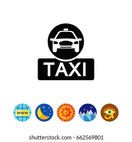 Taxi sign icon