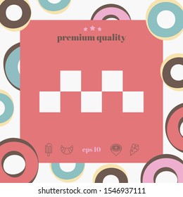 Taxi sign icon - Chequered pattern. Graphic elements for your design