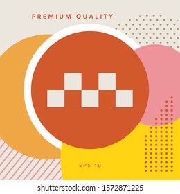 Taxi sign icon - Chequered pattern. Graphic elements for your design