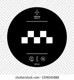 Taxi sign icon - Chequered pattern. Graphic elements for your design
