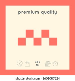 Taxi sign icon - Chequered pattern. Graphic elements for your design