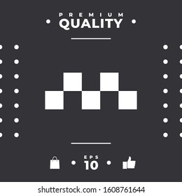 Taxi sign icon - Chequered pattern. Graphic elements for your design