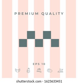 Taxi sign icon - Chequered pattern. Graphic elements for your design