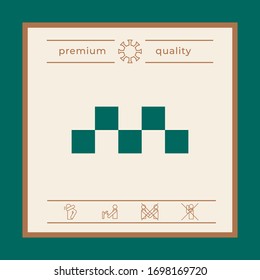 Taxi sign icon - Chequered pattern. Graphic elements for your design