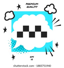 Taxi sign icon - Chequered pattern. Signs and symbols for your design
