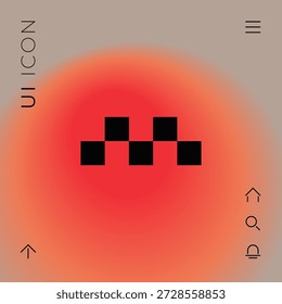 Taxi sign icon - Chequered pattern. Signs and symbols for your design