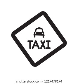 Taxi sign icon. Trendy Taxi sign logo concept on white background from Traffic Signs collection. Suitable for use on web apps, mobile apps and print media.