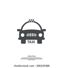 Taxi sign. The machine cab for quick transport of passengers. 
