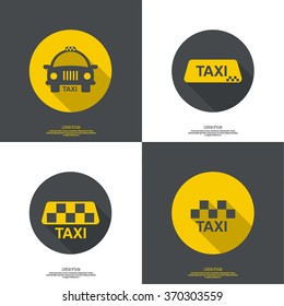 Taxi sign. The machine cab for quick transport of passengers. 