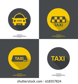 Taxi sign. The machine cab for quick transport of passengers. 