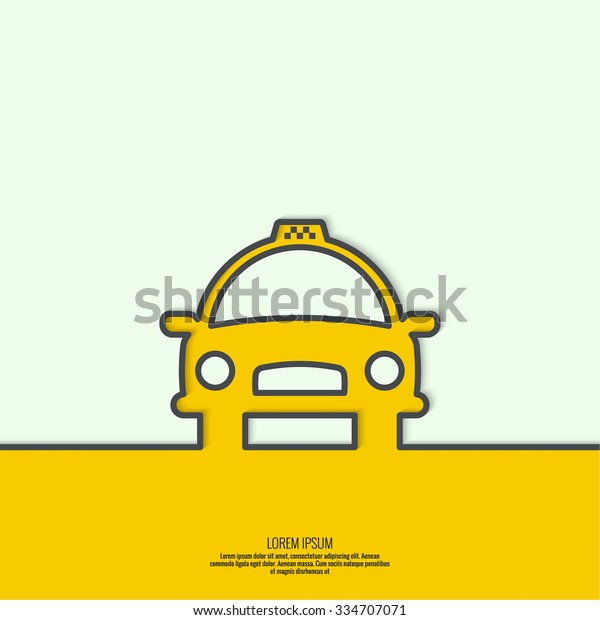 Taxi sign. The machine cab for quick transport of\
passengers. 