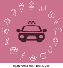 Taxi sign, vector icon