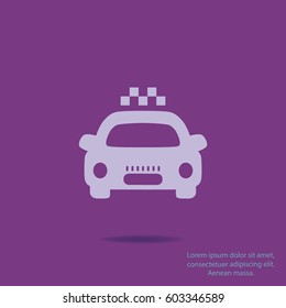 Taxi sign, vector icon