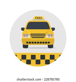 Taxi sign vector illustration.