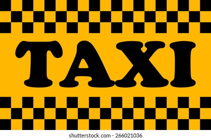 Taxi Sign Vector Illustration. 