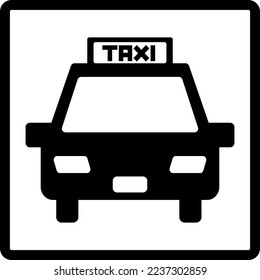 Taxi simple monochrome pictogram icon