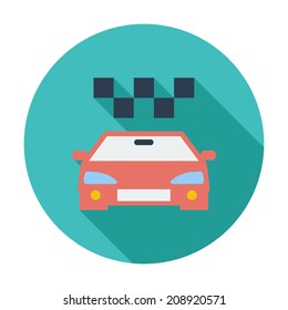 Taxi. Single flat color icon. Vector illustration.