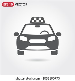 taxi single vector icon on light background
