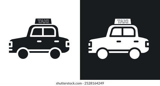 Taxi solid vector icon pack