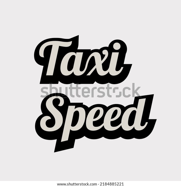 Taxi speed retro logo concept on light\
background,taxi point graphic\
icon.