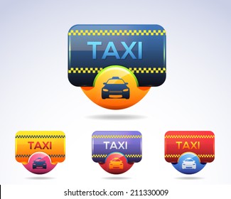 Taxi Stand Vector Icon 